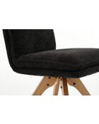 Lot de 2 chaises Valencia gris noir foncé - 51x92x68 cm