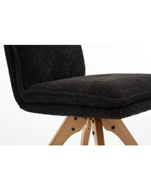 Lot de 2 chaises Valencia gris noir foncé - 51x92x68 cm