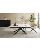 Table ceramique Stone white marbre blanche - 180x77x90 cm