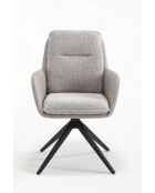 Lot de 2 fauteuils barcelona gris clair - 51x92x68 cm