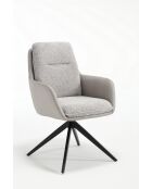 Lot de 2 fauteuils barcelona gris clair - 51x92x68 cm