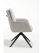 Lot de 2 fauteuils barcelona gris clair - 51x92x68 cm