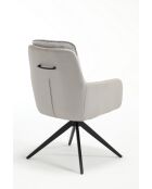 Lot de 2 fauteuils barcelona gris clair - 51x92x68 cm