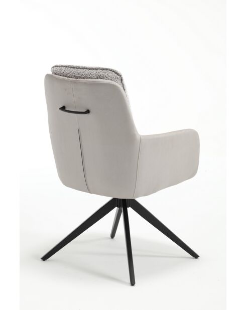 Lot de 2 fauteuils barcelona gris clair - 51x92x68 cm