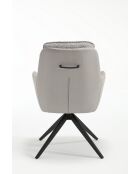 Lot de 2 fauteuils barcelona gris clair - 51x92x68 cm