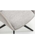 Lot de 2 fauteuils barcelona gris clair - 51x92x68 cm