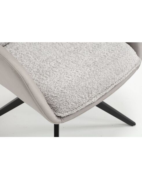 Lot de 2 fauteuils barcelona gris clair - 51x92x68 cm