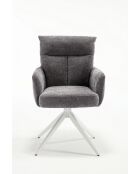 Lot de 2 fauteuils Monaco b gris clair - 59x92x68 cm