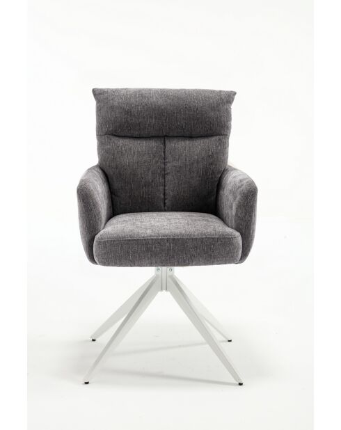 Lot de 2 fauteuils Monaco b gris clair - 59x92x68 cm