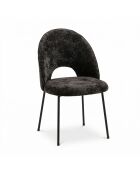 Lot de 2 chaises Alex noir antracite - 49x83x53 cm