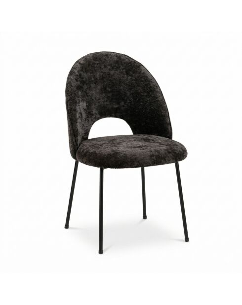 Lot de 2 chaises Alex noir antracite - 49x83x53 cm