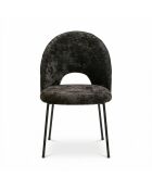 Lot de 2 chaises Alex noir antracite - 49x83x53 cm