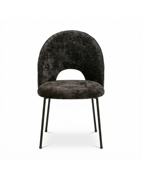 Lot de 2 chaises Alex noir antracite - 49x83x53 cm