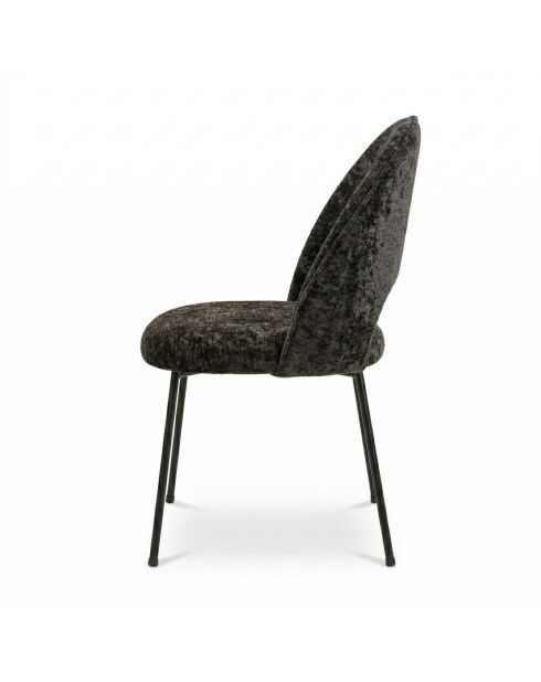 Lot de 2 chaises Alex noir antracite - 49x83x53 cm