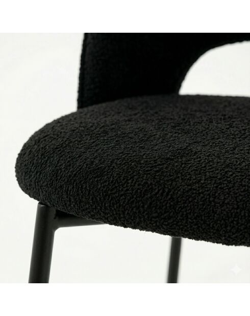 Lot de 2 chaises Alex noir antracite - 49x83x53 cm