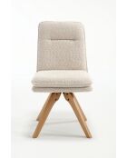 Lot de 2 chaises Valencia beige nature - 51x92x68 cm