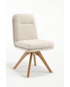 Lot de 2 chaises Valencia beige nature - 51x92x68 cm