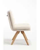 Lot de 2 chaises Valencia beige nature - 51x92x68 cm