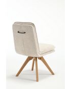 Lot de 2 chaises Valencia beige nature - 51x92x68 cm