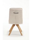 Lot de 2 chaises Valencia beige nature - 51x92x68 cm