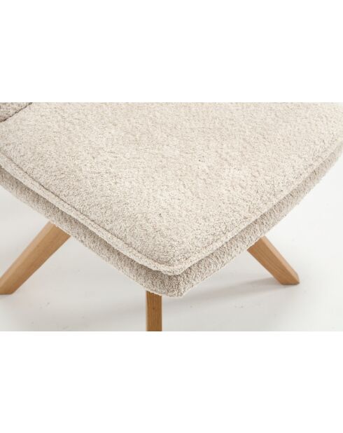 Lot de 2 chaises Valencia beige nature - 51x92x68 cm