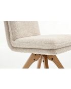 Lot de 2 chaises Valencia beige nature - 51x92x68 cm