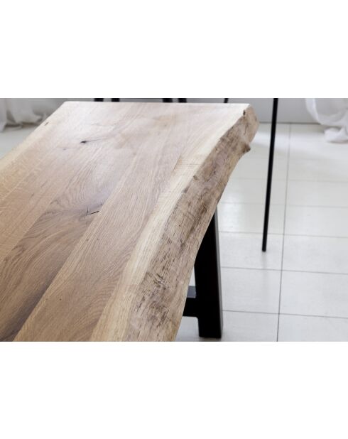 Banc chêne massif huilé naturelle - 160x45x38 cm
