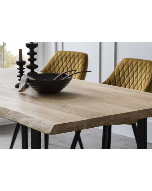 Table chêne massif huilé nature - 160x77x90 cm