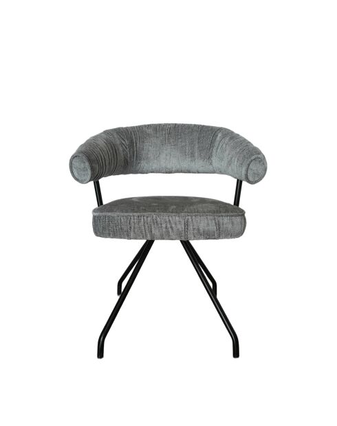 Chaise Ibiza gris clair - 58x48x45 cm