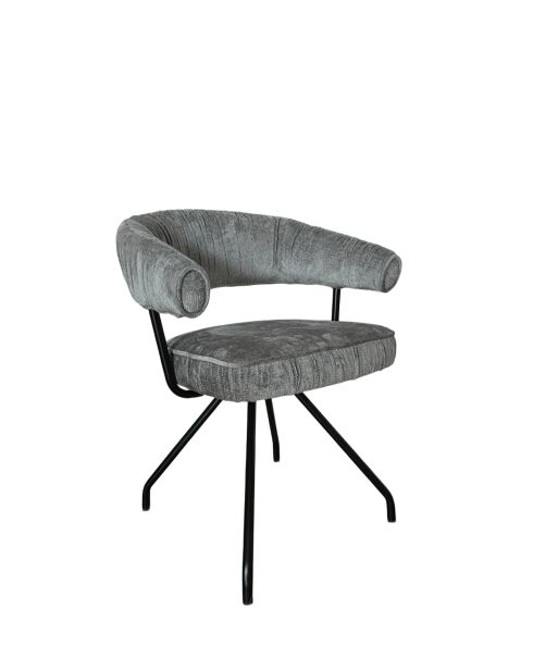 Chaise Ibiza gris clair - 58x48x45 cm