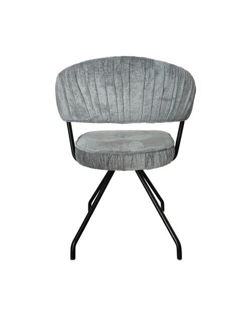 Chaise Ibiza gris clair - 58x48x45 cm