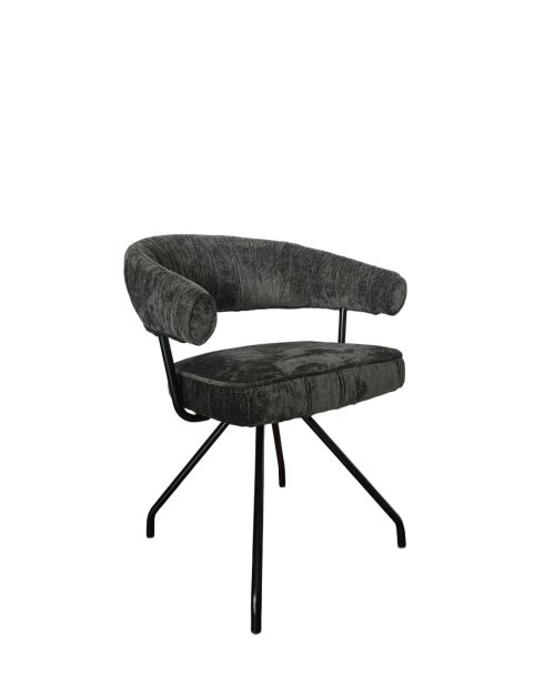 Chaise Ibiza gris foncé - 58x48x45 cm