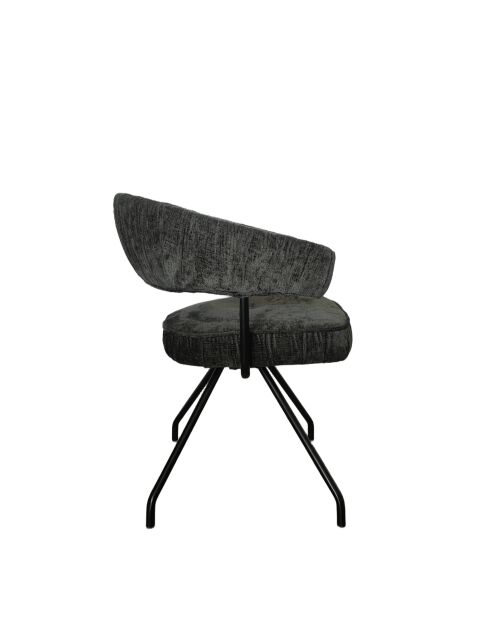 Chaise Ibiza gris foncé - 58x48x45 cm