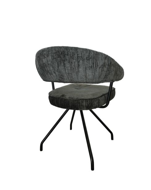 Chaise Ibiza gris foncé - 58x48x45 cm
