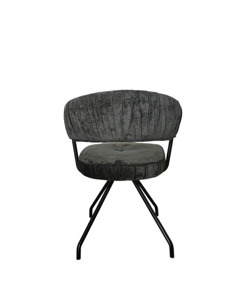 Chaise Ibiza gris foncé - 58x48x45 cm