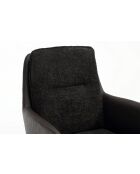 Set de 2 sillones Barcelona negro oscuro gris - 51x92x68 cm