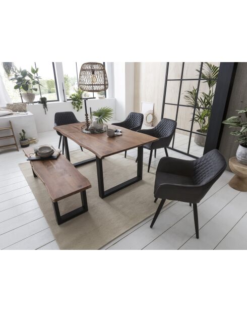 Table acacia massif naturelle - 220x77x100 cm