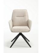 Lot de 2 fauteuils barcelona beige nature - 51x92x68 cm
