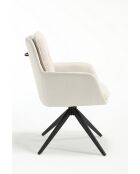 Lot de 2 fauteuils barcelona beige nature - 51x92x68 cm