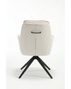 Lot de 2 fauteuils barcelona beige nature - 51x92x68 cm