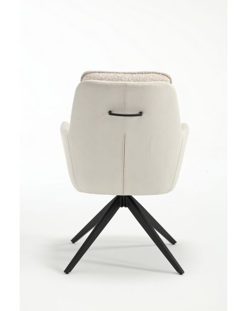 Lot de 2 fauteuils barcelona beige nature - 51x92x68 cm