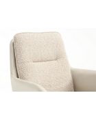 Lot de 2 fauteuils barcelona beige nature - 51x92x68 cm