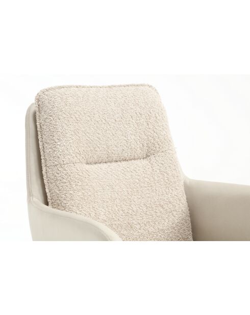 Lot de 2 fauteuils barcelona beige nature - 51x92x68 cm