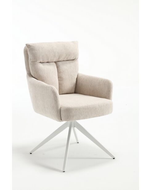 Lot de 2 fauteuils Monaco beige nature - 59x92x68 cm