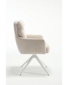 Lot de 2 fauteuils Monaco beige nature - 59x92x68 cm