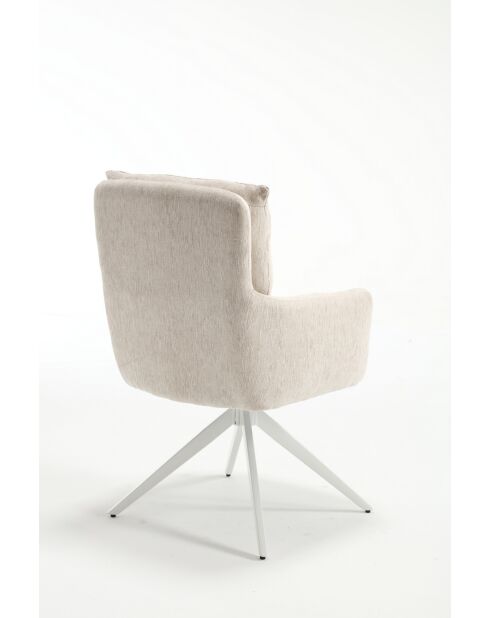 Lot de 2 fauteuils Monaco beige nature - 59x92x68 cm