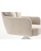 Lot de 2 fauteuils Monaco beige nature - 59x92x68 cm