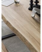 Table chêne massif huilé nature - 220x77x100 cm