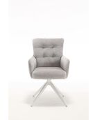 Lot de 2 fauteuils Saint Tropez gris clair - 60x92x67 cm