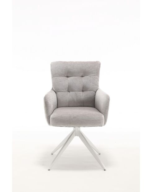 Lot de 2 fauteuils Saint Tropez gris clair - 60x92x67 cm